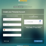 Registration Screen for Slydepay