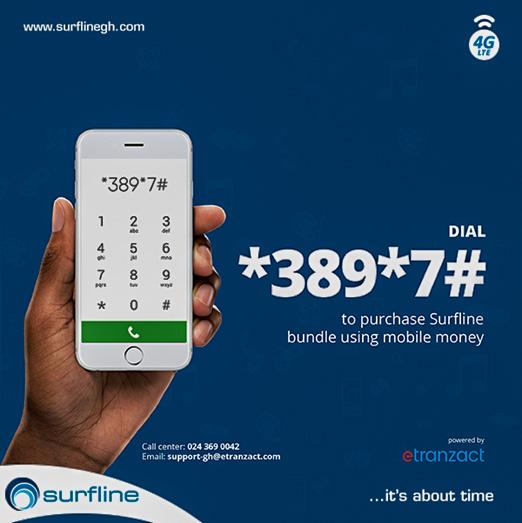 One of the easiest ways to bundle on Surfline is to use mobile money, with no internet connection available, this option works.