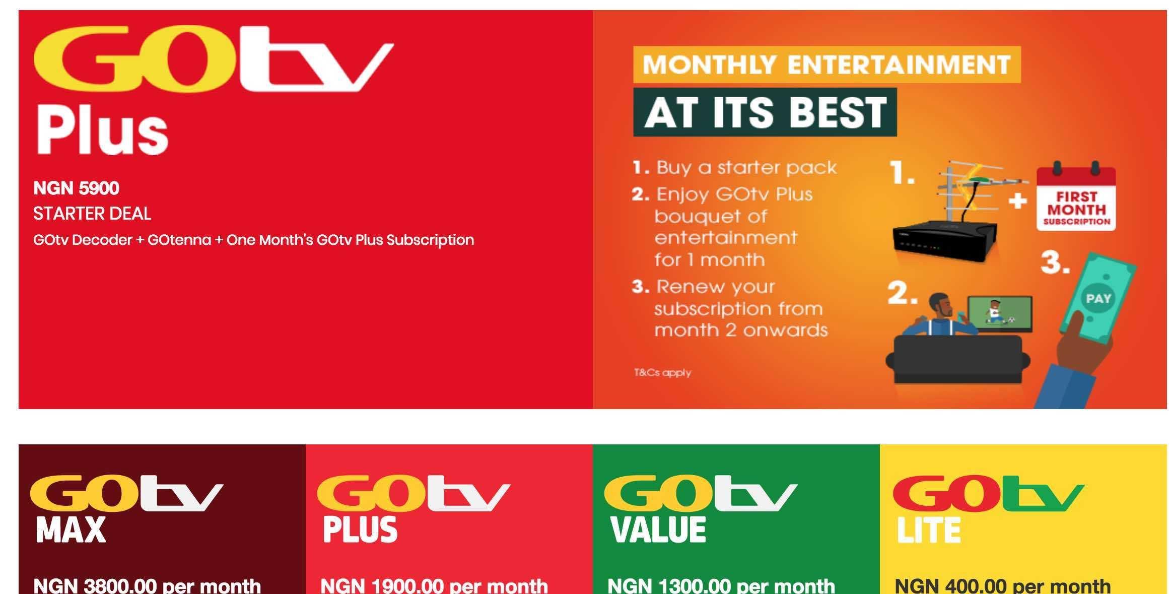 GoTV Offers, Channels, Subscription Prices And Contacts
